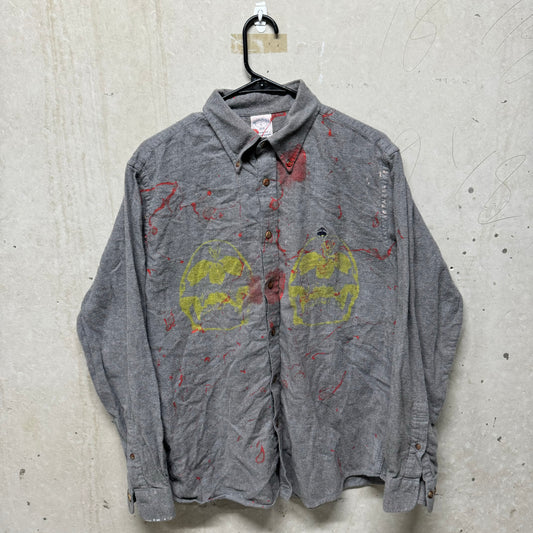 Bloody death button up