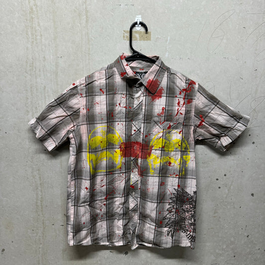 Bloody death button up